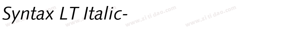 Syntax LT Italic字体转换